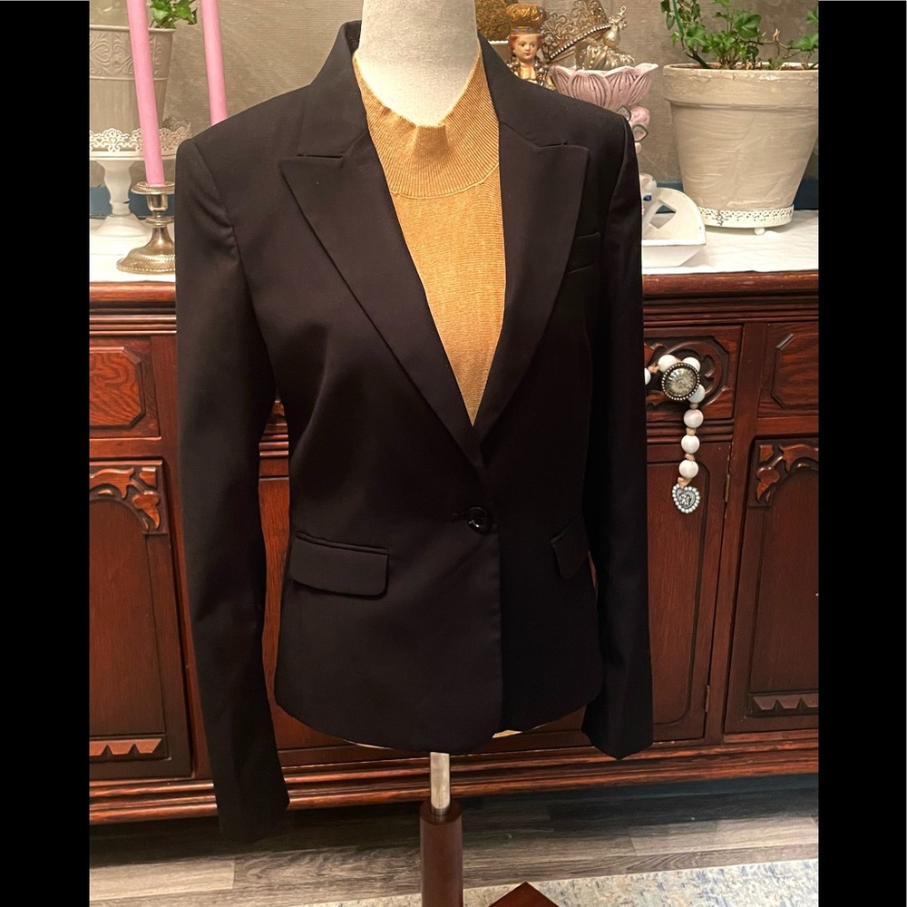 NWOT! MNG by Mango Suit Blazer, Size 8, Black